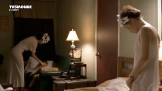 Adelaide Leroux Nude, Topless and Underwear Scene in 'Cigarettes et bas nylon'