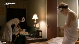 Adelaide Leroux Nude, Topless and Underwear Scene in 'Cigarettes et bas nylon'