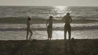 Alicia Vikander, Riley Keough, Riley Keough nude, Topless, Sex, FF in 'Earthquake Bird'