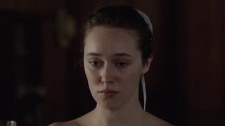 Alycia Debnam-Carey Topless, Side Boobs, Sexy Nun in movie'The Devil's Hand'