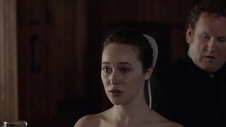 Alycia Debnam-Carey Topless, Side Boobs, Sexy Nun in movie'The Devil's Hand'