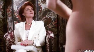 Athena Massey, Rena Riffel, Elena Olanson nude, Big Tits, Topless, Threesome, Classic Erotic