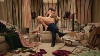 Lily James, Emily Beecham hot movie scene and nude scenes - The Pursuit of Love s01e01-03 (2021) celebs movie