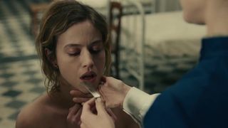 Lou de Laage and other actresses nudity scene - The Mad Women’s Ball (Le bal des folles) (2021) Topless and bush TV to movie scenes and rape episode