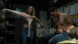 Annie Murphy hot movie scene - Kevin Can Fuck Himself s01e05 (2021) Scene after adult. Dressed.