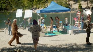 Chasty Ballesteros, Caley Dimmock, Karyn Halpin, Jasmine Mooney - The Movie Out Here (2012) actress nude boobs scene