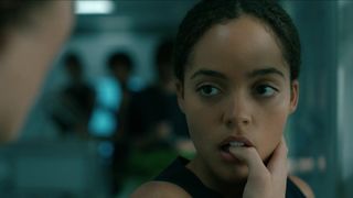 Lily-Rose Depp, Chante Adams hot movie scene - Voyagers (2021) hot scene