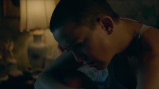 Kate Hudson hot movie scene - Music (2021) bald head, underwear celeb scene