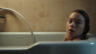 Camille Rowe not nude bath scene- The Deep House (2021)