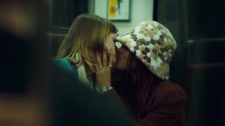 Ophelie Bau, Lola Bessis - Loving (2021) hot nude and lesbian kiss scene