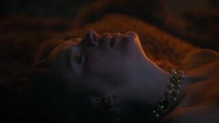 Nude and Sex Scenes Amy James-Kelly topless ⭐ Blood, Erotic and Royalty (2022)