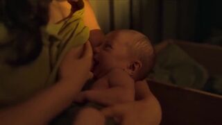 Lactation Scene Anna Castillo topless ⭐ Nowhere (2023)