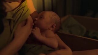 Lactation Scene Anna Castillo topless ⭐ Nowhere (2023)