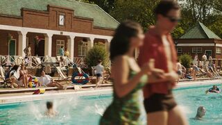 Sex Scene Emma Corrin hot ⭐ My Policeman (2022)