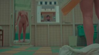 Bathroom Celebs Nudity Scene | Scarlett Johansson nude, Katy Heffernan-Smith naked - Asteroid City (2023)