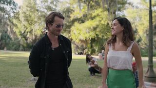 Adria Arjona naked. Hit Man (2023). Nudity and sex scene