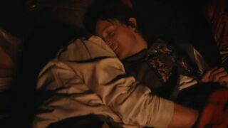 Vicky Krieps hot. The Dead Don't Hurt (2023). Sexy Movie Scene