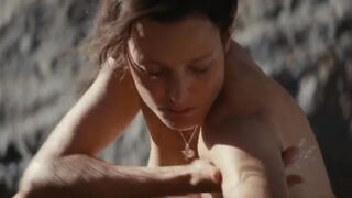 Vicky Krieps hot. The Dead Don't Hurt (2023). Sexy Movie Scene