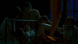 Mélanie Thierry hot. Party of Fools (2023). Historical Sexy Movie Scenes