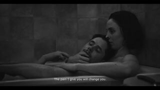 Laura Farisè naked. Sunday Poem (2021) Toless Actress in thriller scene (bathroom)