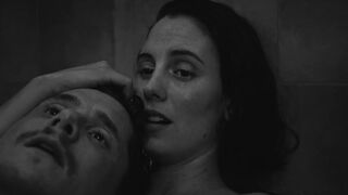 Laura Farisè naked. Sunday Poem (2021) Toless Actress in thriller scene (bathroom)