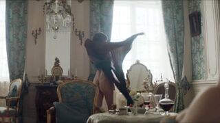 Tuppence Middleton naked - War and Peace (2016) Bedroom Topless Scene