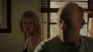 Joanna Kulig sexy, Nicole Reddinger hot. Knox Goes Away (2023). Bedroom Scene