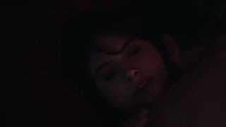 Emilia Jones sexy - Cat Person (2023) dressed bedroom sex scene