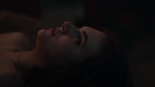 Emilia Jones sexy - Cat Person (2023) dressed bedroom sex scene