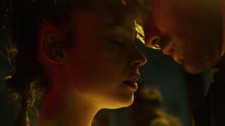 Sofia Carson sexy kiss scene - Songbird (2020)