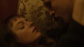 Emma Corrin topless sex scene - A Murder at the End of the World (2023) Season 1 Episode 4