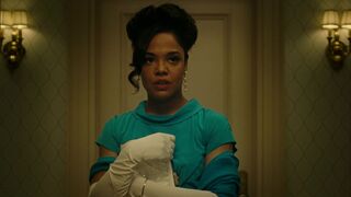 Tessa Thompson, Aja Naomi King, Eva Longoria - Sylvie's Love (2020) actress boobs scene