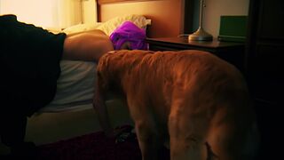 Rebecca Ferguson - Cold Night (2020) celeb topless boobs scene