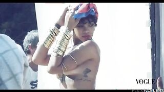 Rihanna sexy – Vogue Brasil- Behind The Scenes (2014)