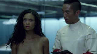 Angela Sarafyan sexy hot - Westworld (2016)
