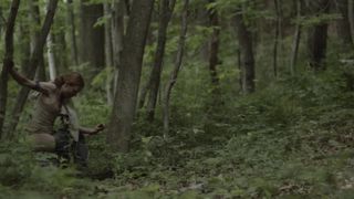 Lucy Walters - Here Alone (2016) Naked actress in a TV movie scene