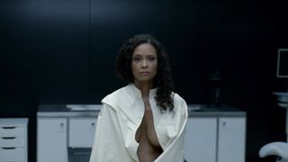 Thandie Newton - Westworld s01e07 (2016) Naked actress in a sexy video