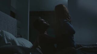 Alex Essoe, Anita Briem, Dominique Jane - The Drone (2019) celebrity hot movie scene